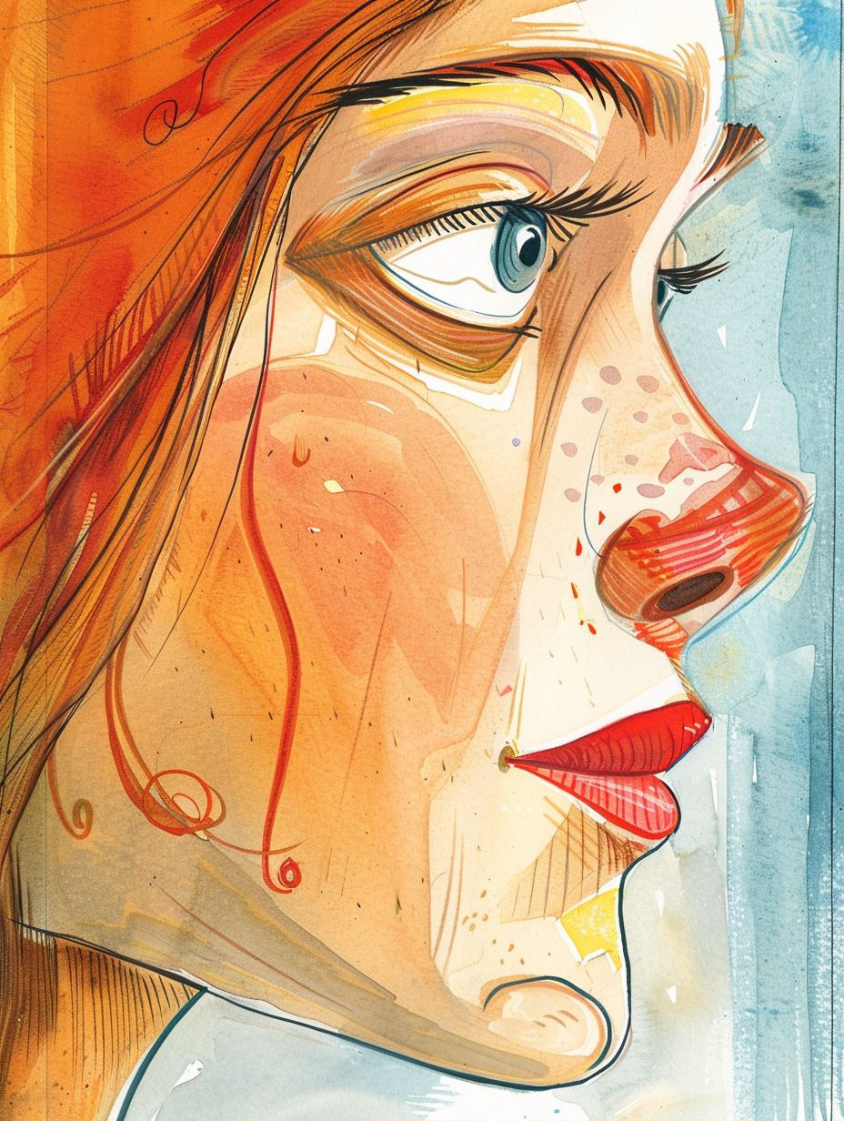 Expressive Watercolor Portrait Studies - Image 1