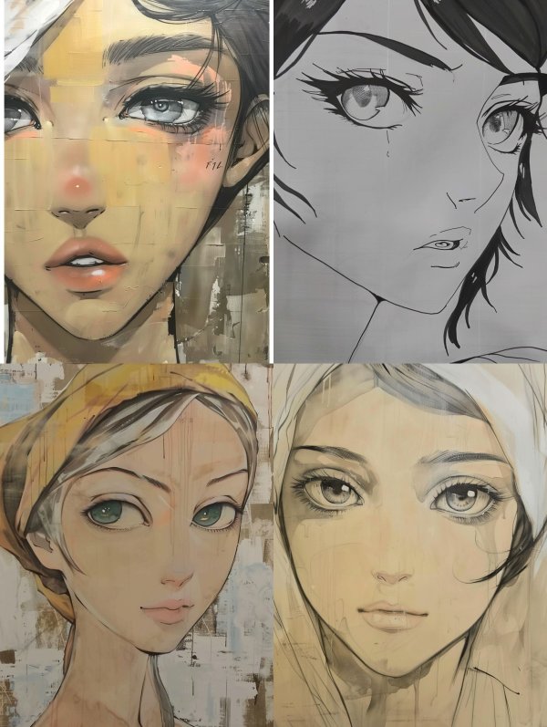 Ethereal Gazes: A Study in Anime Portraits