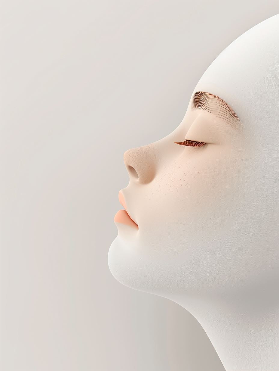 Ethereal Porcelain Serenity Portrait