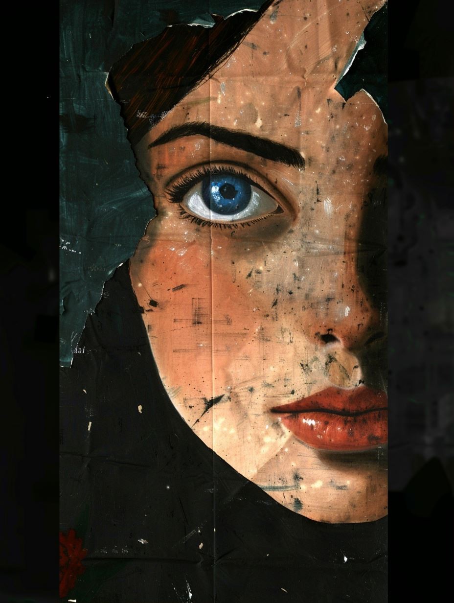 Fragmented Gazes: A Study in Blue - Image 1