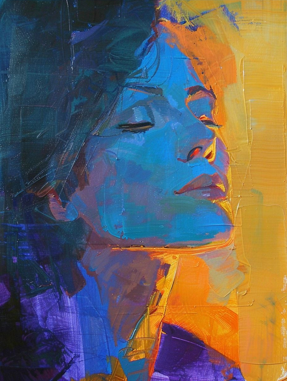 Electric Azure Portrait Study - Image 3