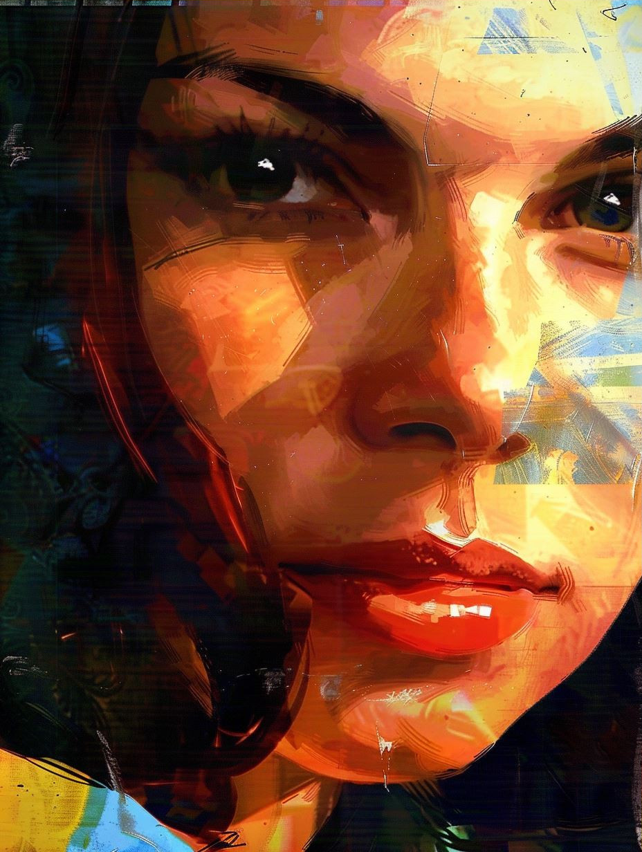 Abstract Impressionist Female Portraits - Image 3