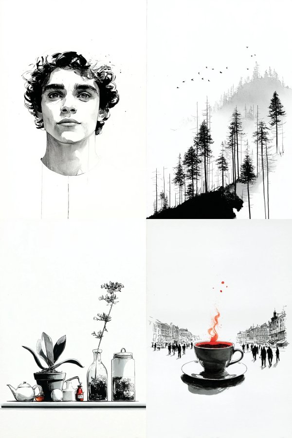 Ink and Imagination: A Four-Part Study