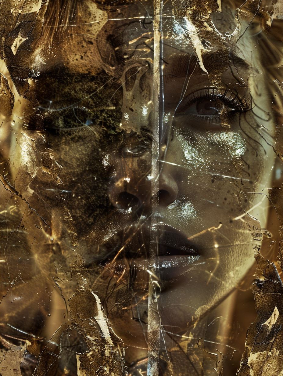 Fragmented Golden Ethereal Portraits - Image 4