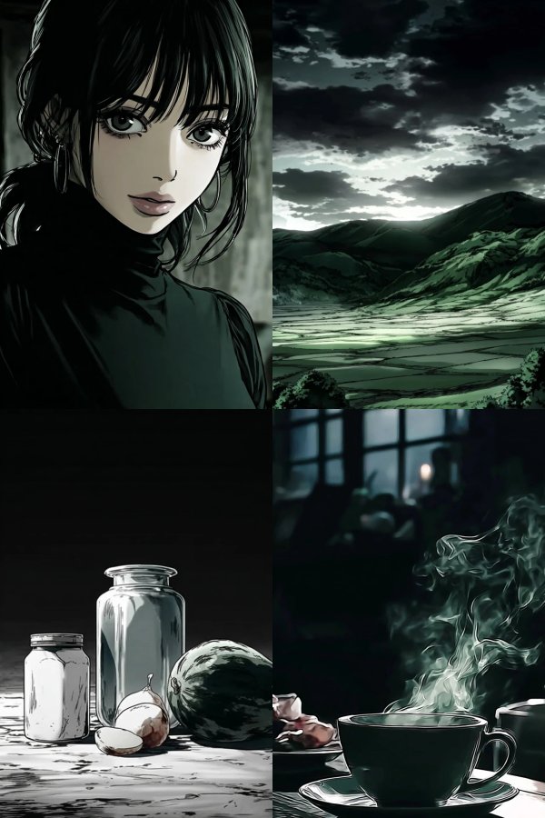 Moody Anime Aesthetic Collage