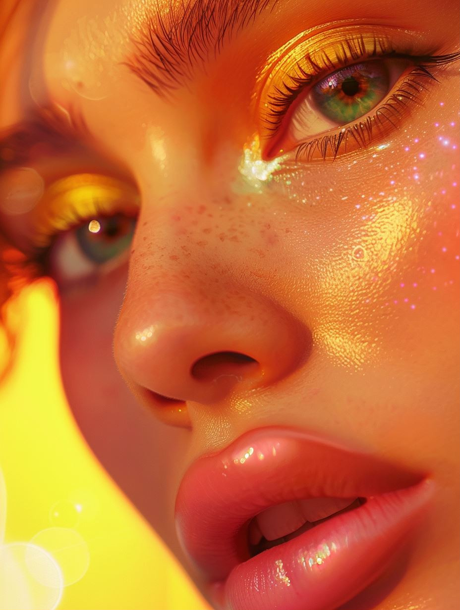 Golden Hour Glow Beauty Collage - Image 1