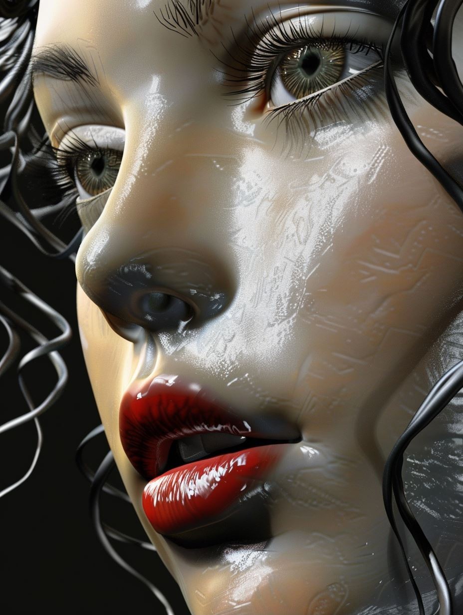 Glossy Porcelain Muse - Image 1