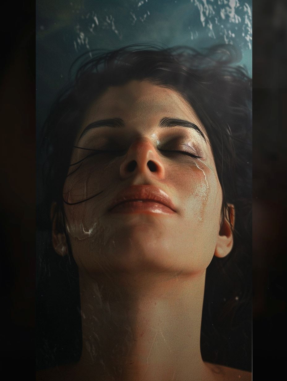 Serene Submerged Ethereal Portrait