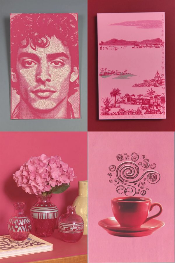 Magenta Textural Portrait