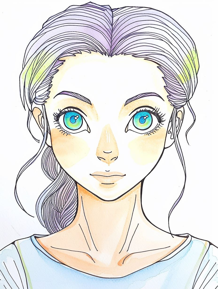 Ethereal Gazes: A Study of Female Portraits - Image 1