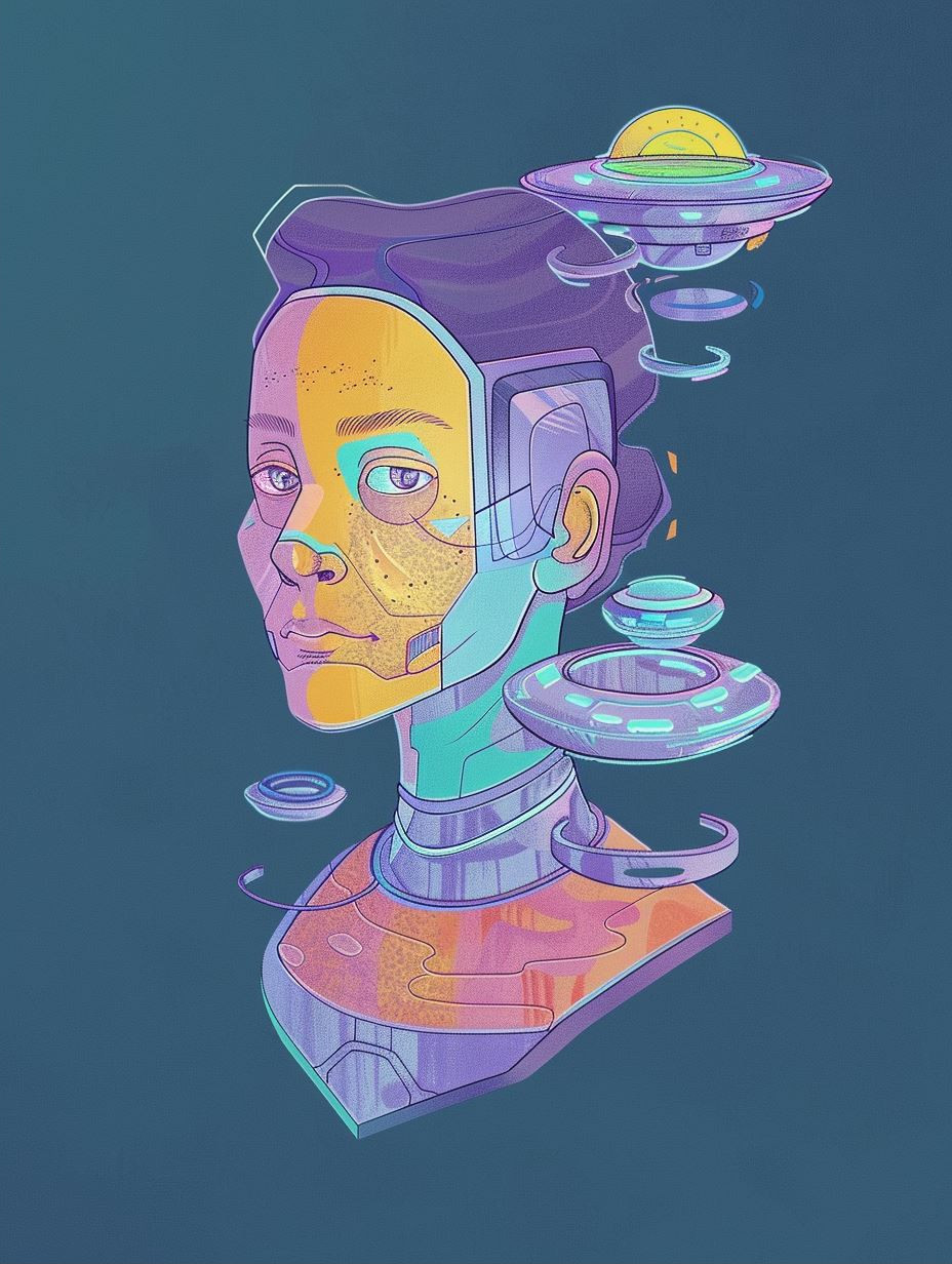 Prismatic Digital Portrait Study - Image 2