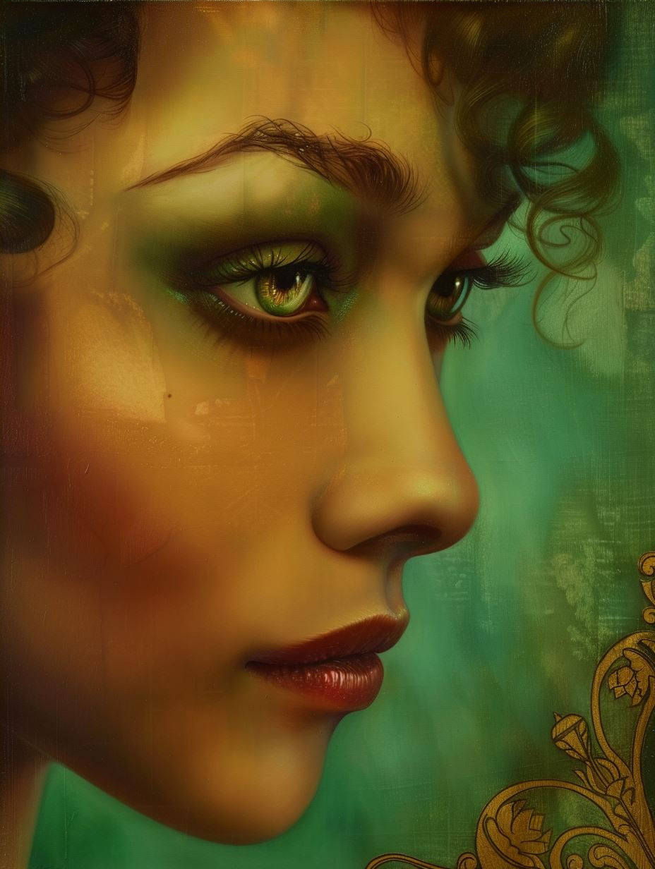 Ethereal Portraits in Verdant Hues - Image 4
