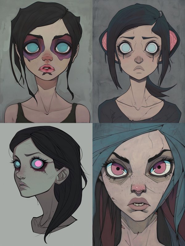 Ethereal Gaze: Dark Fantasy Character Studies