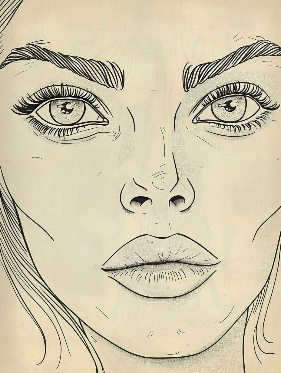 Elegant Hand Drawn Female Portraits - Image 3