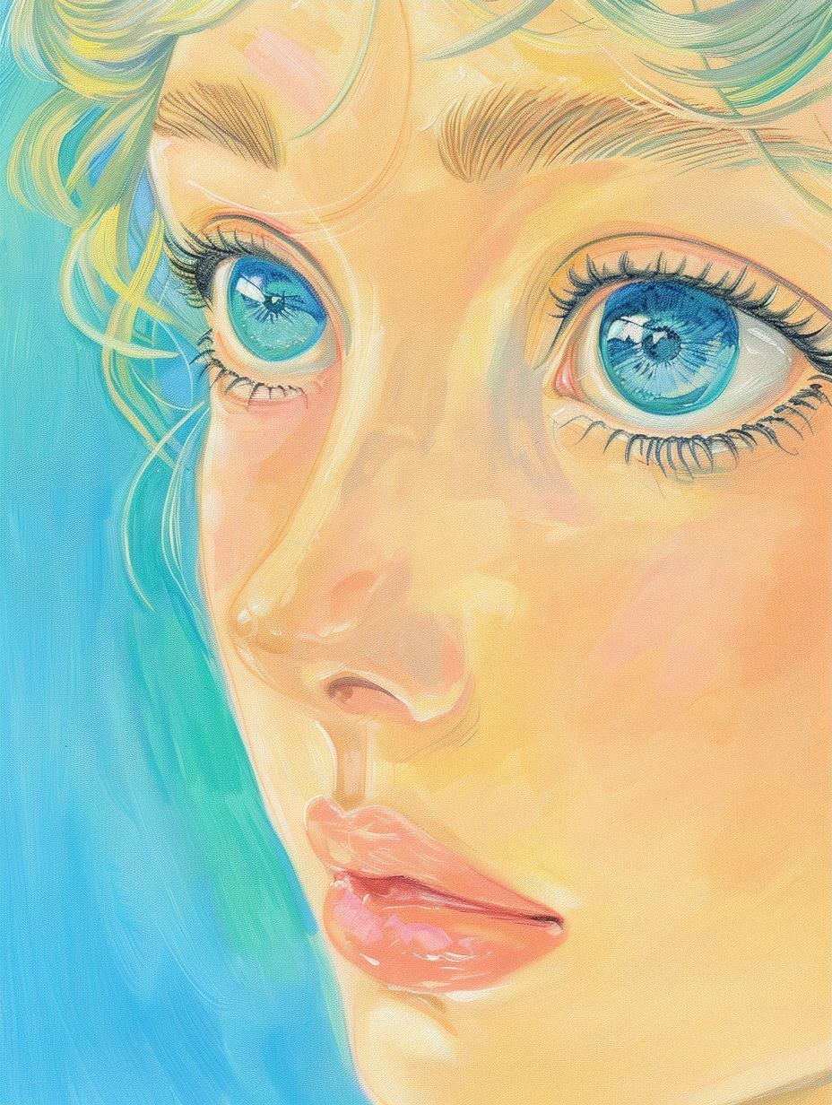 Ethereal Gazes in Pastel Hues - Image 3