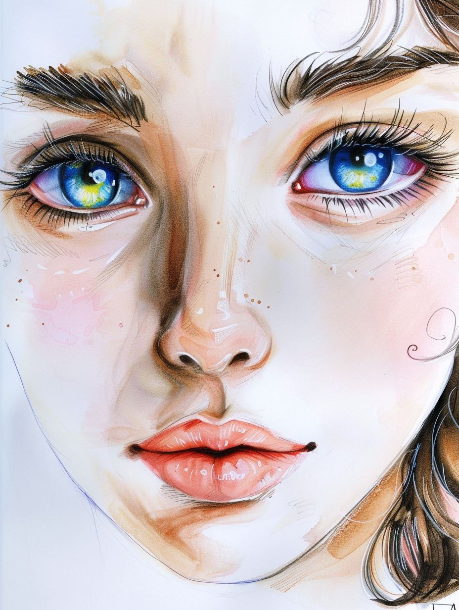 Ethereal Gazes: A Study of Feminine Beauty - Image 3