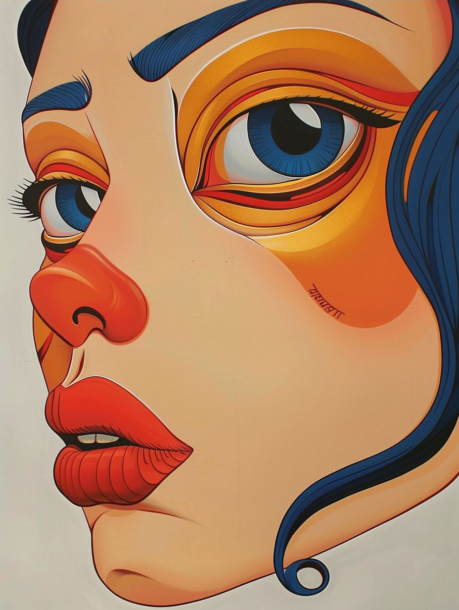 Surreal Neon Meltdown Portrait - Image 4