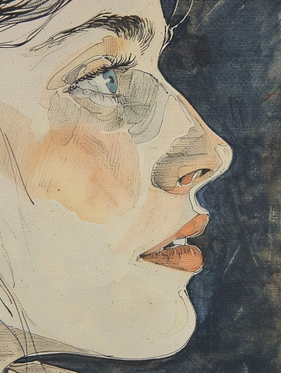 Ethereal Watercolor Profile Studies - Image 2