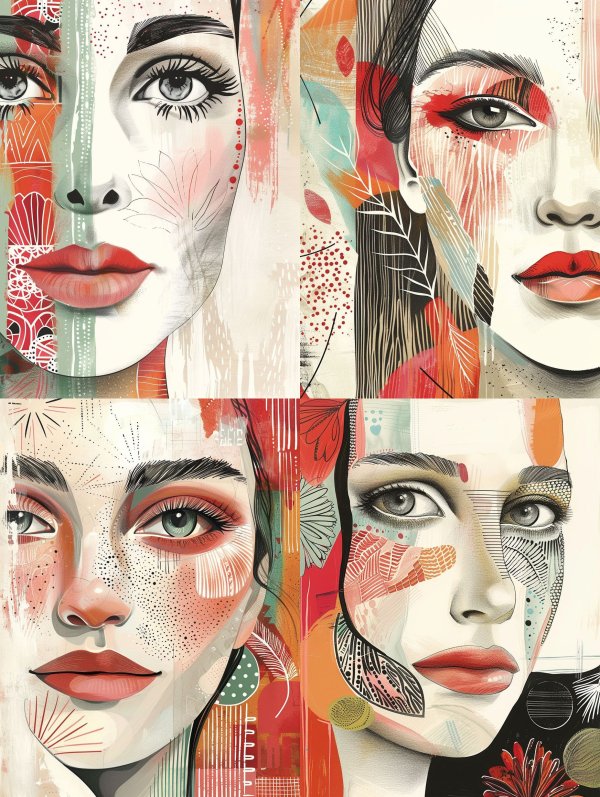 Abstract Ethereal Feminine Portraits