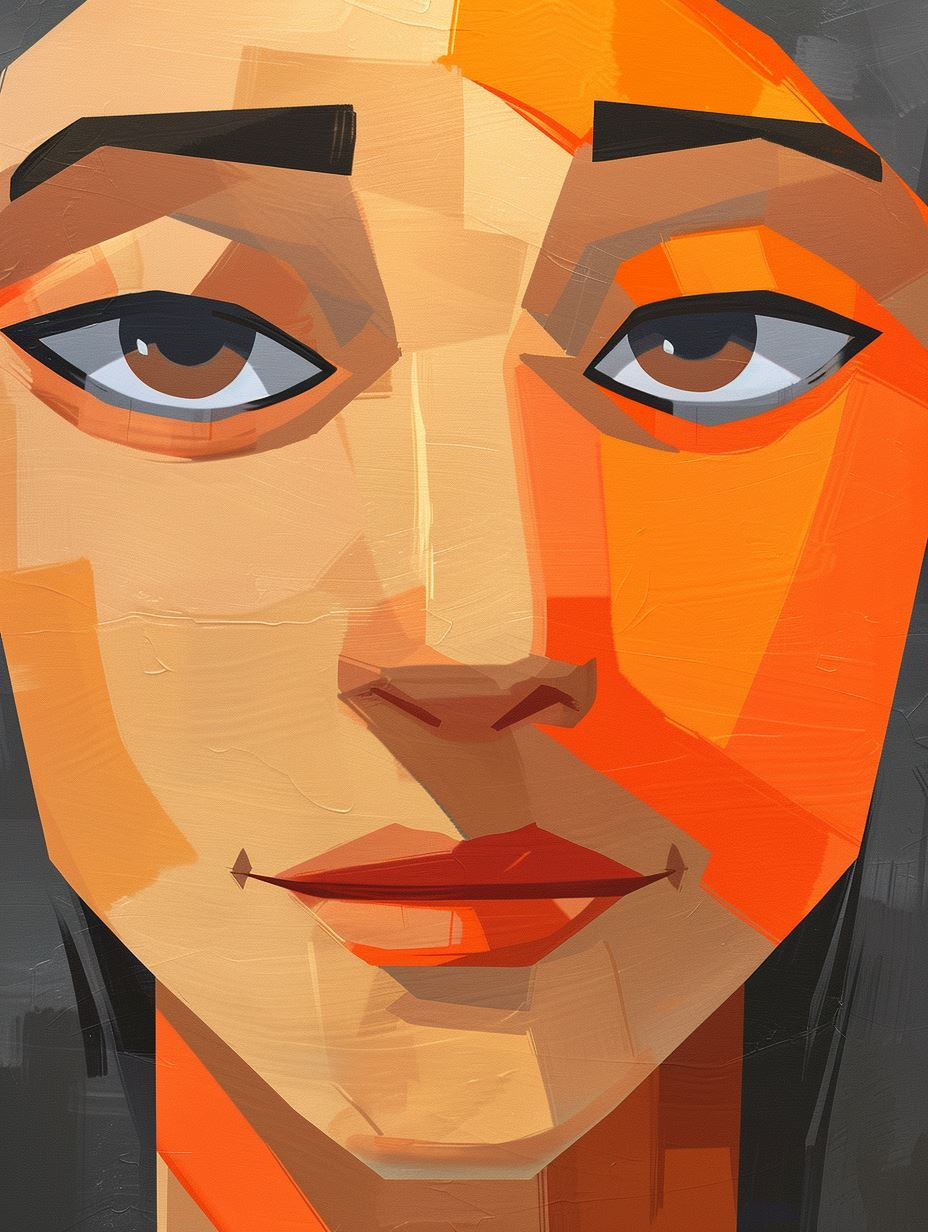 Geometric Amber Glow - Image 1
