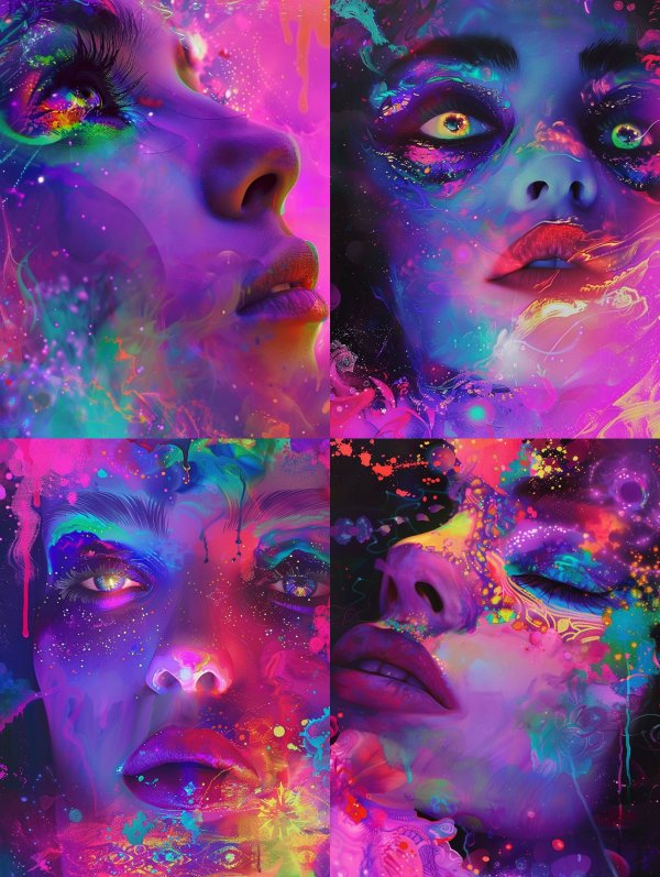 Neon Dreams in Liquid Color