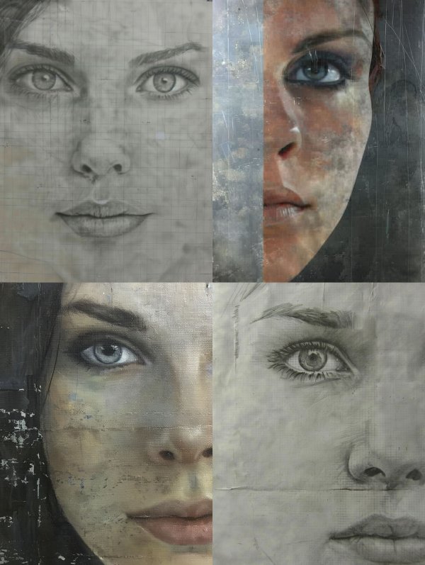 Fragmented Gaze of Eternal Beauty