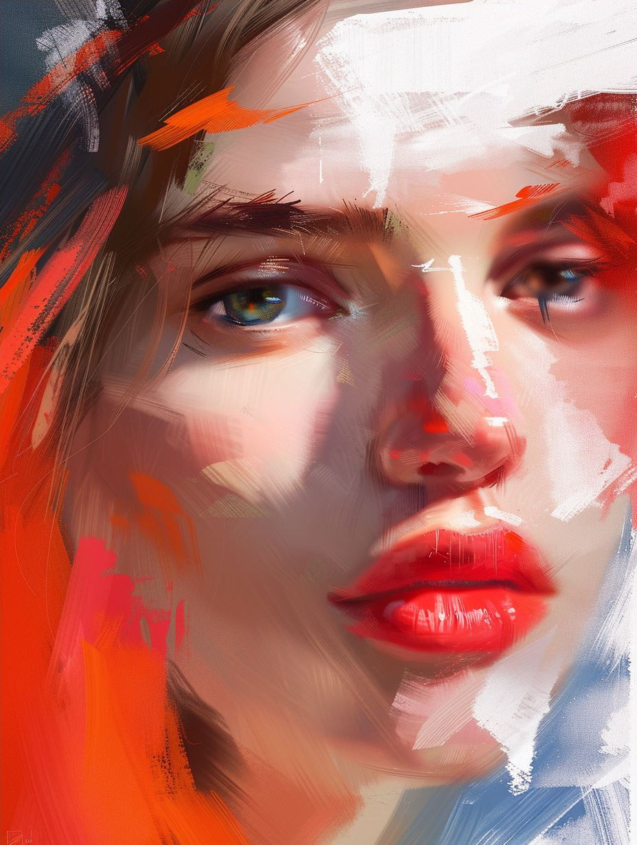 Vibrant Strokes of Feminine Grace - Image 4