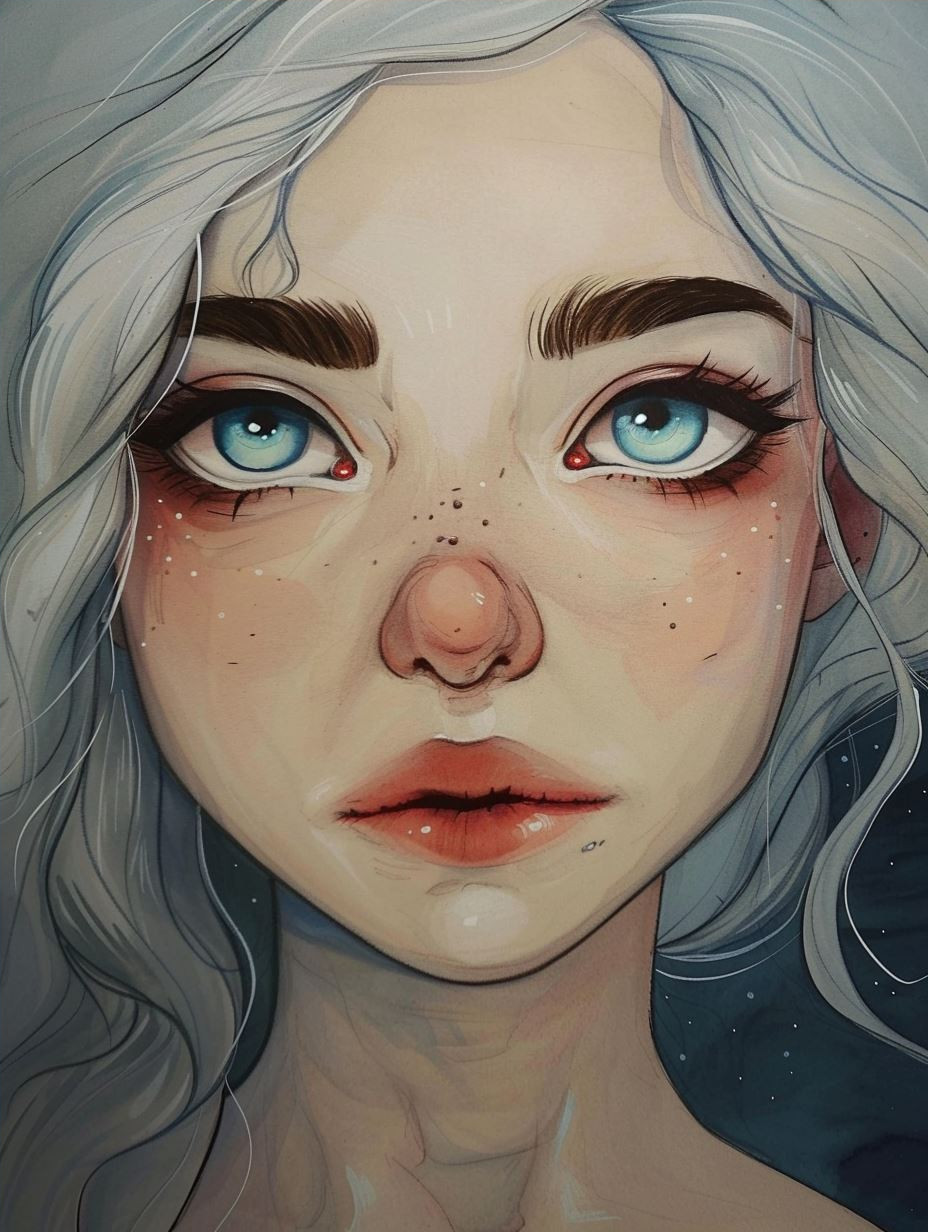 Ethereal Frost Maiden Portrait - Image 4