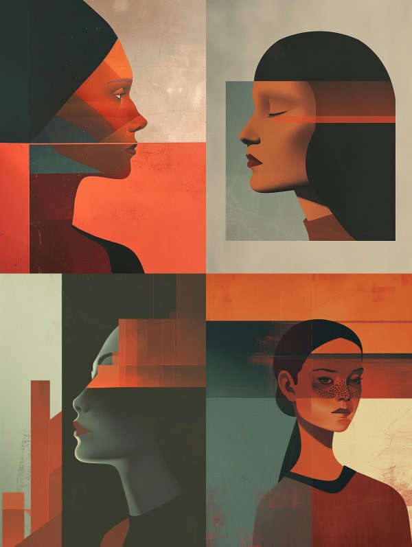 Geometric Prism Portrait Study