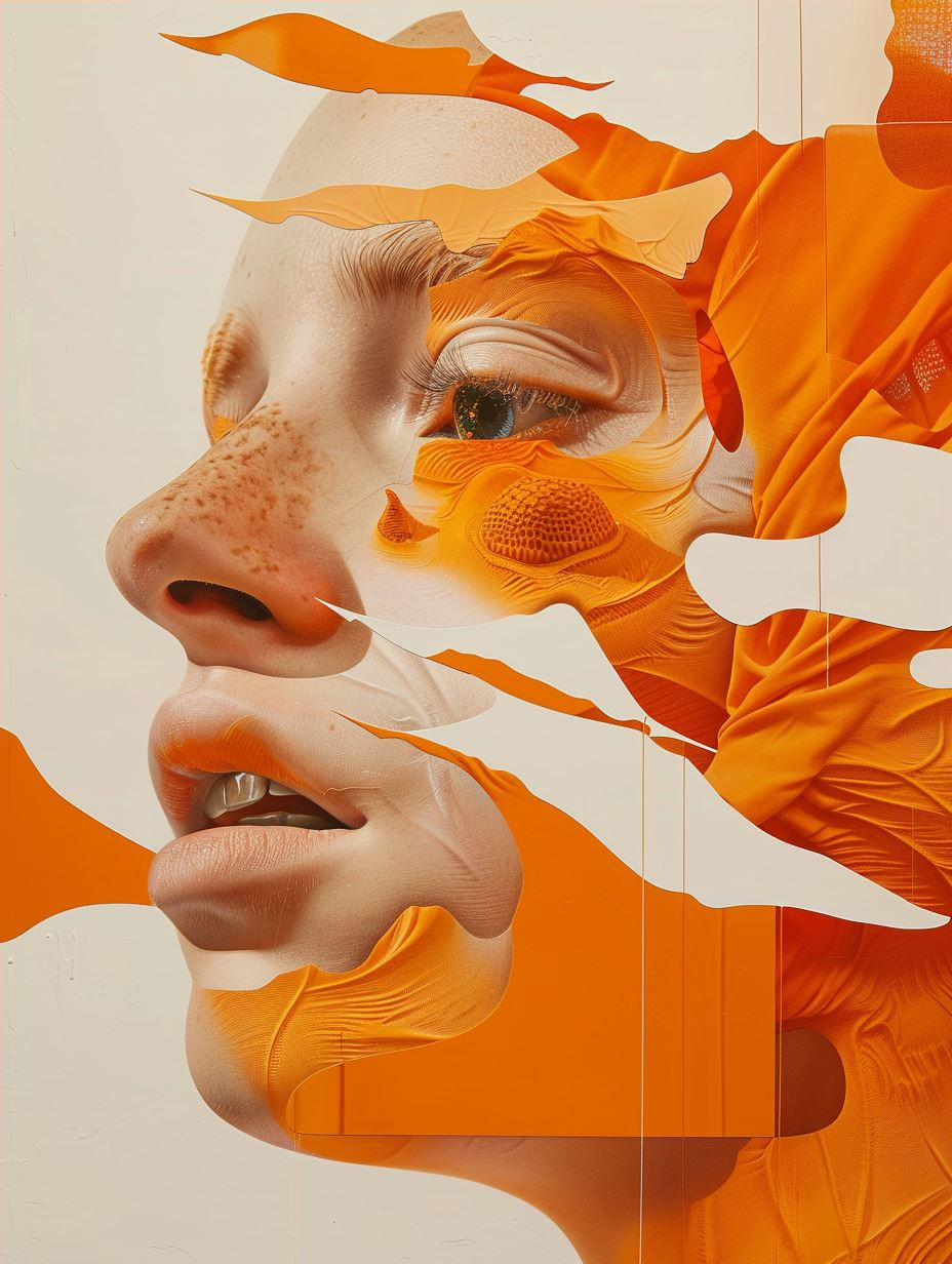 Fragmented Gaze in Amber - Image 4