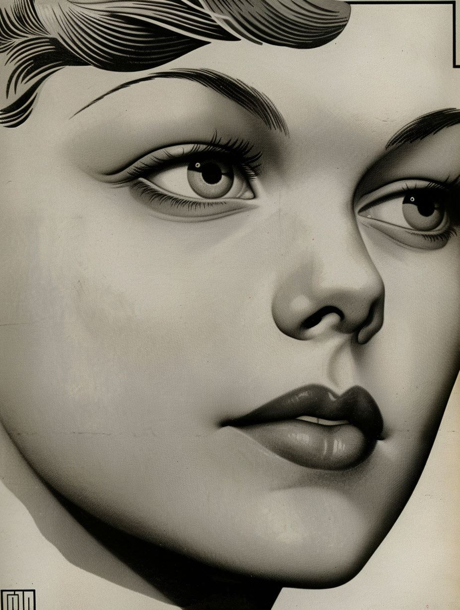 Vintage Art Deco Portraiture Study - Image 1