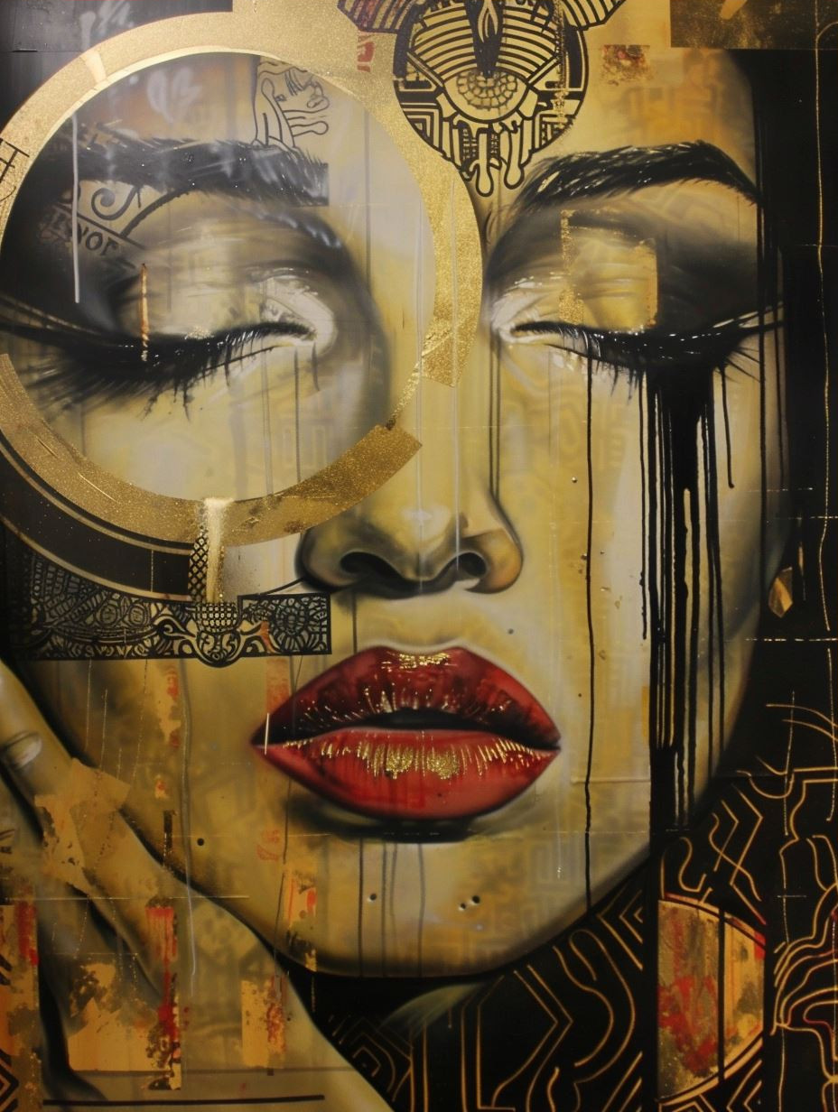 Fragmented Golden Soul Portraits - Image 3