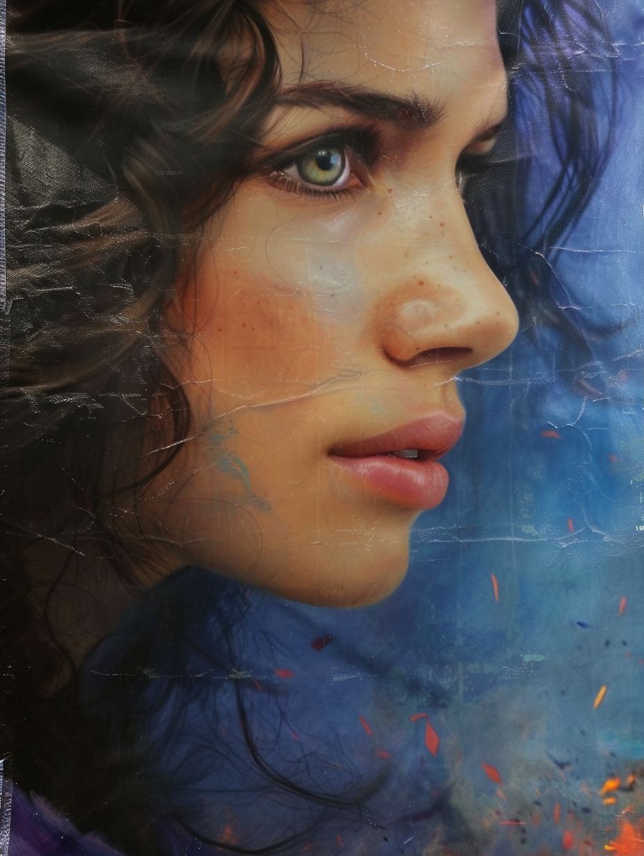 Ethereal Gazes in Blue - Image 1