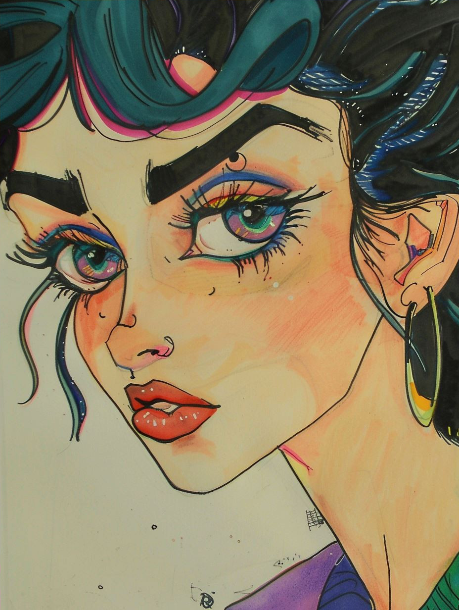 Moody Stylized Portrait Art - Image 4