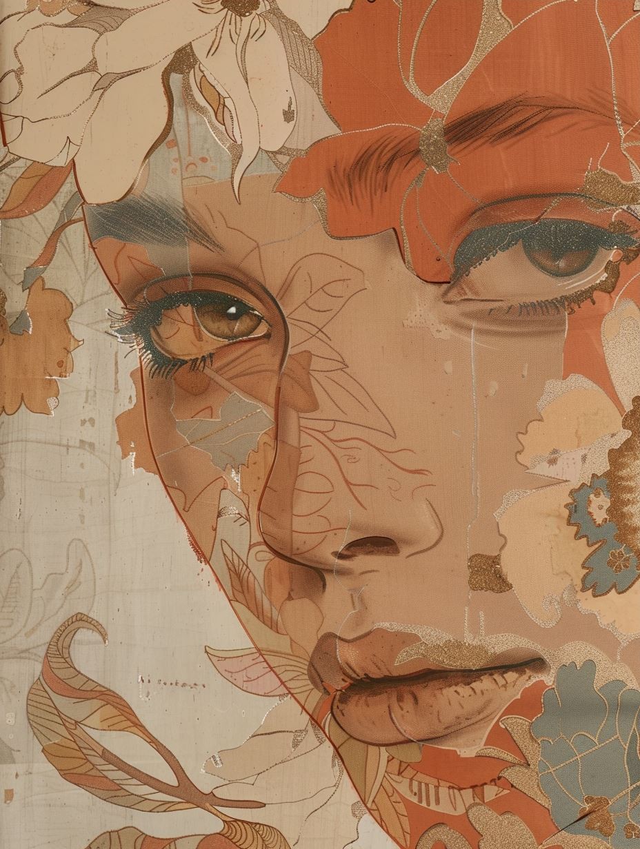 Ethereal Floral Portrait Collage - Image 3