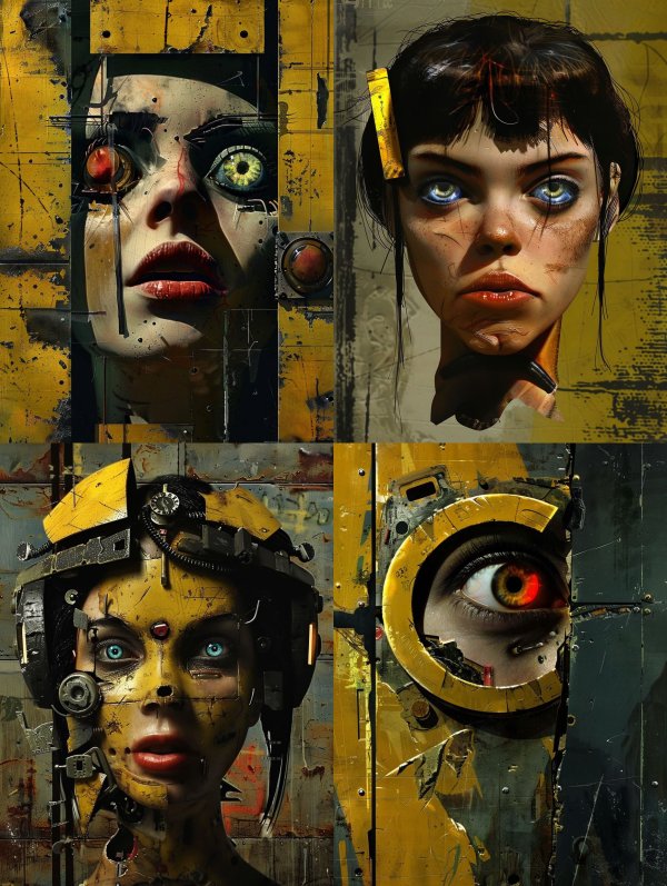 Surreal Mechanical Soul Portraits