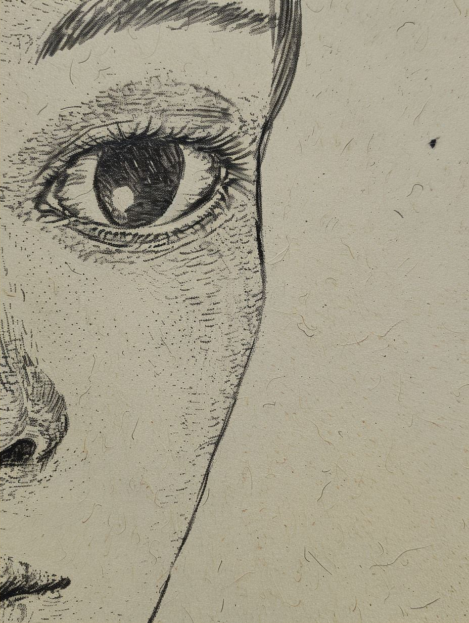 Hand Drawn Portrait Sketch Studies - Image 2
