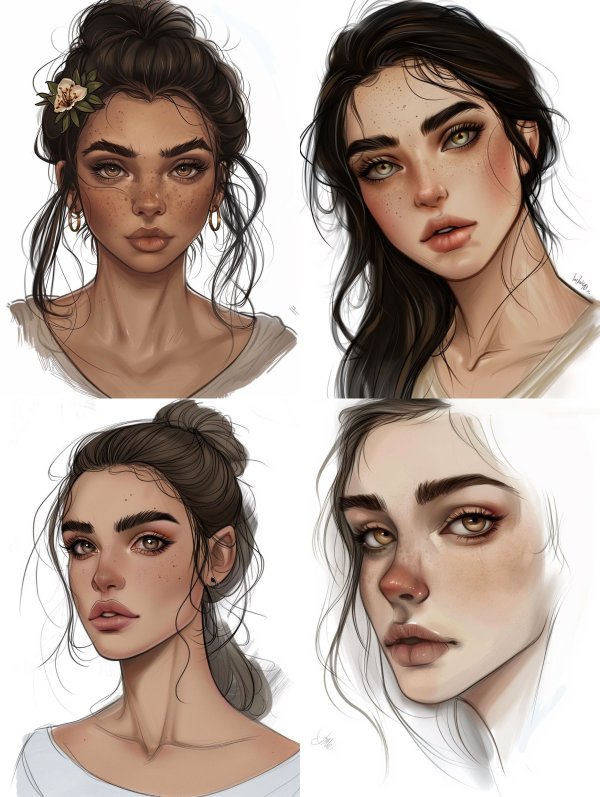 Ethereal Beauty: Digital Portrait Study