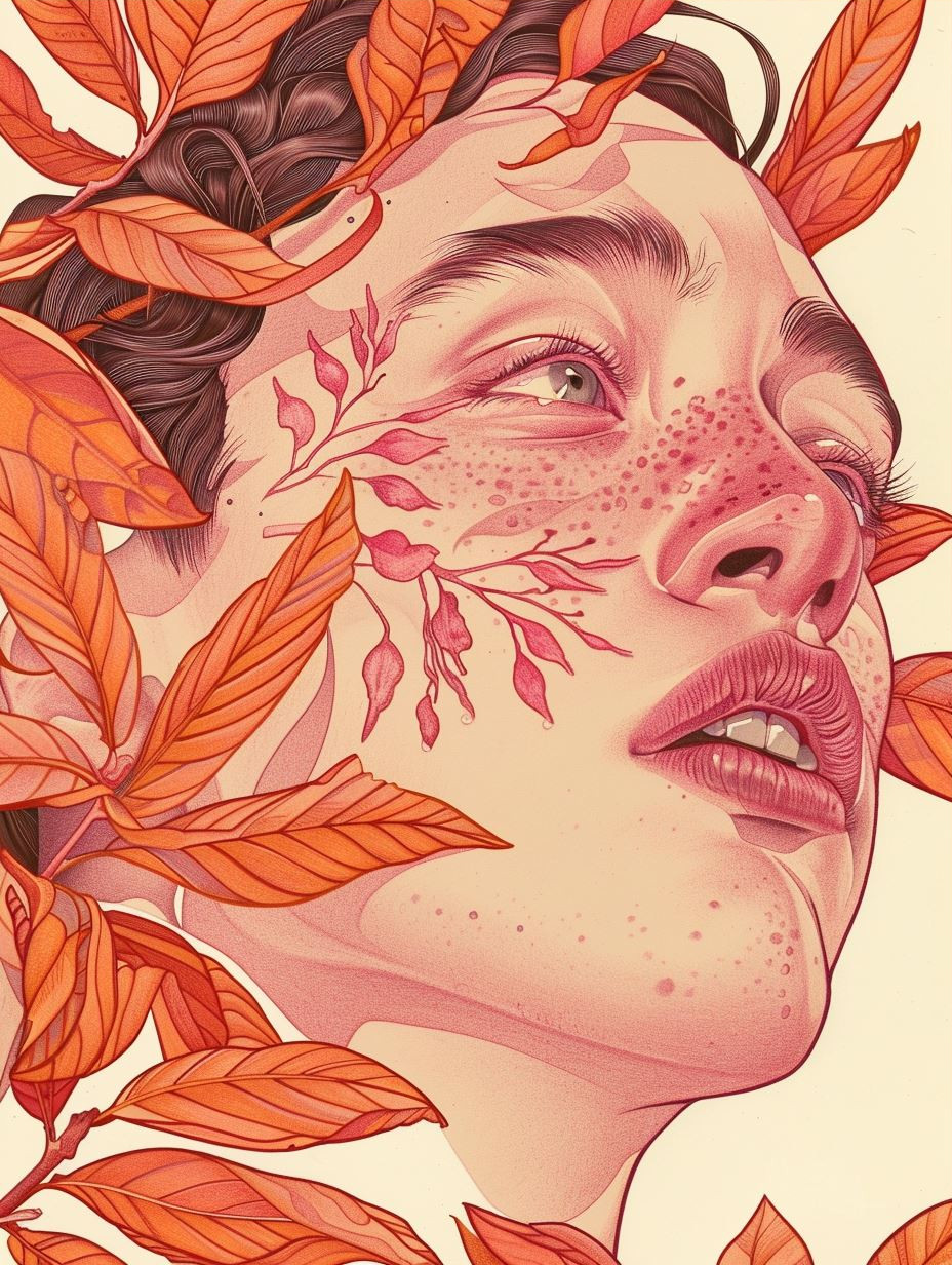 Ethereal Crimson Portrait Studies - Image 3