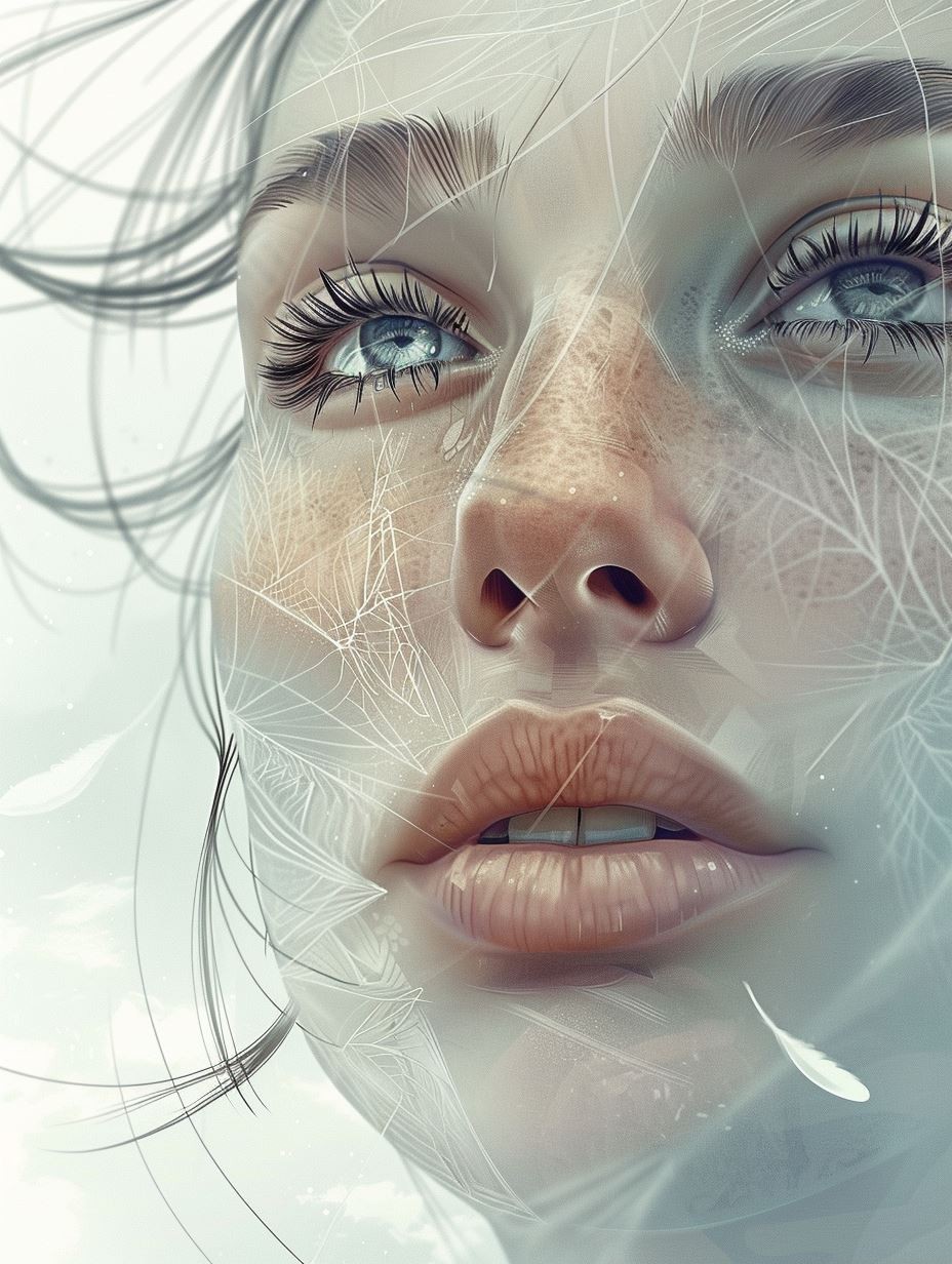 Fragile Glass Veil Portrait