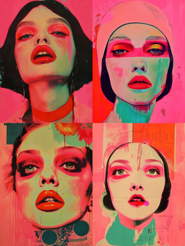 Neon Visions: A Pop Art Quartet