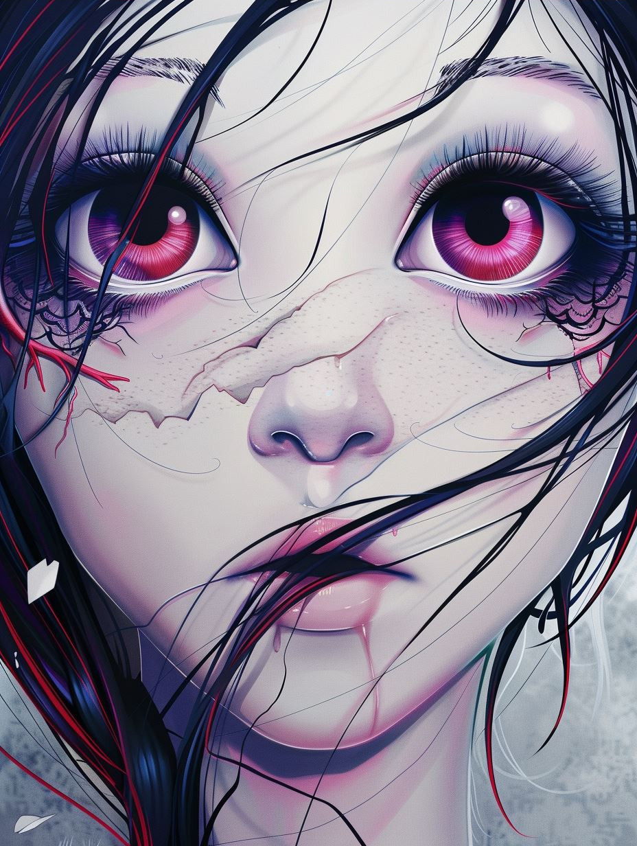 Cosmic Gaze Ethereal Portrait - Image 3