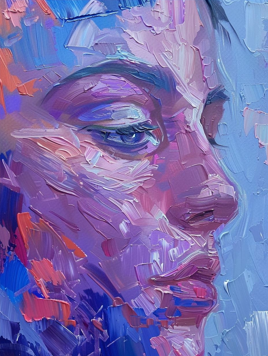 Vibrant Palette Knife Portraiture - Image 4