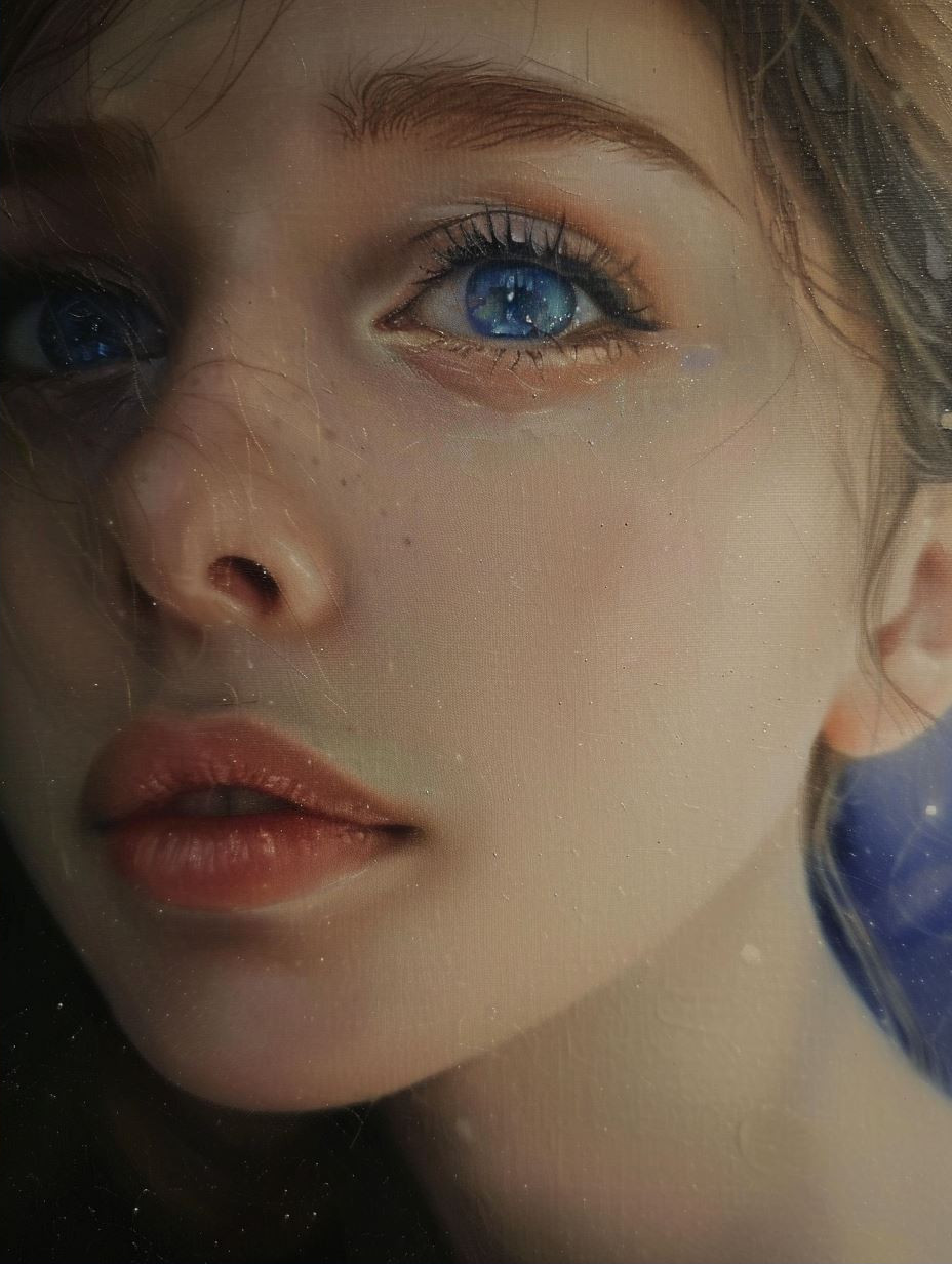 Ethereal Gaze of Blue Dreams - Image 2