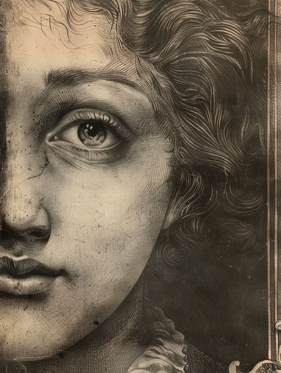 Melancholic Charcoal Portrait Studies - Image 3