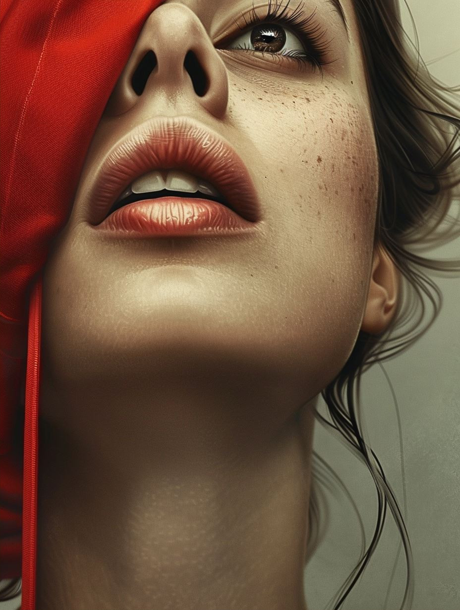 Bold Crimson Lip Portraits - Image 2
