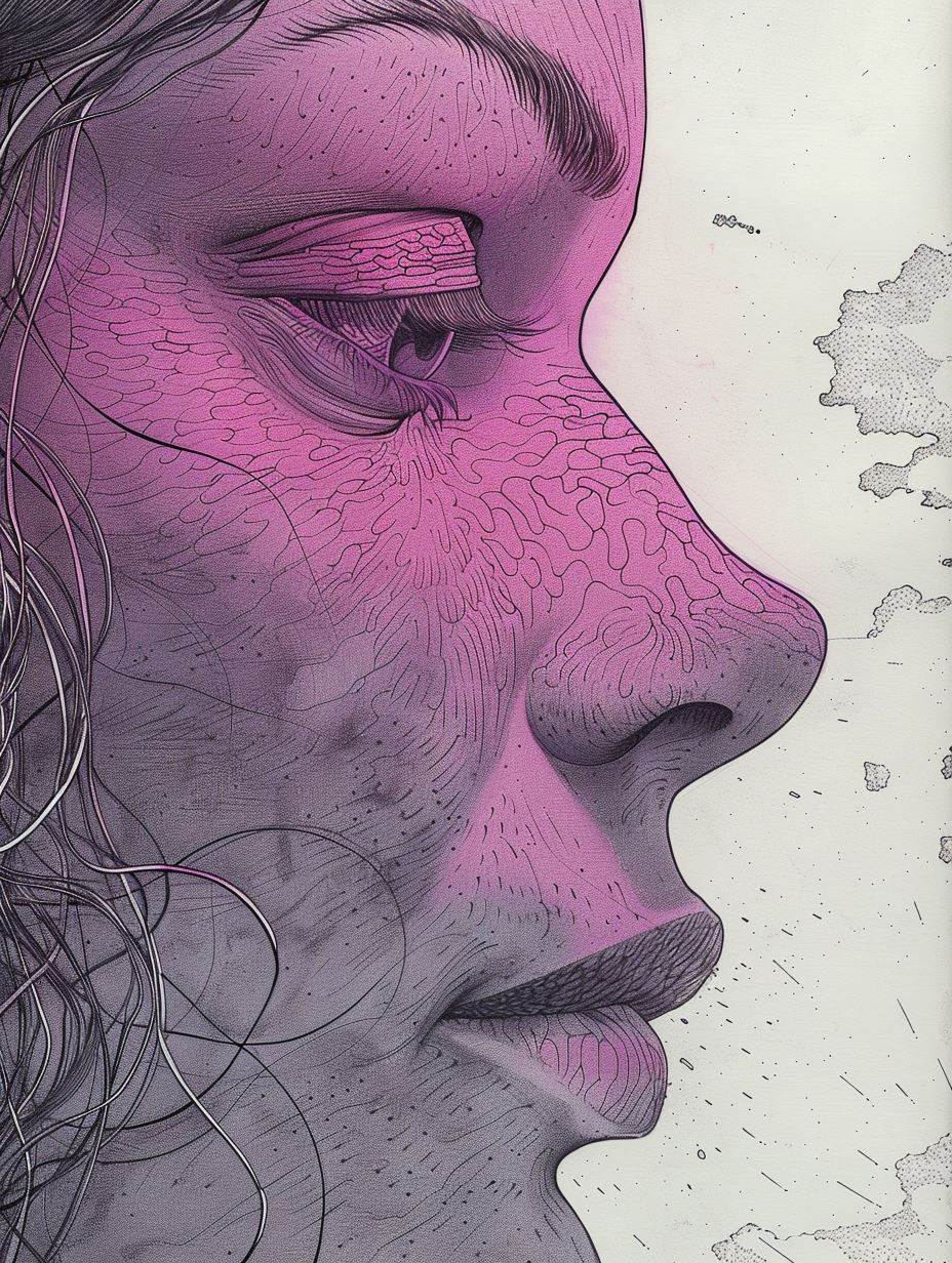Ethereal Topographic Portrait Study - Image 3