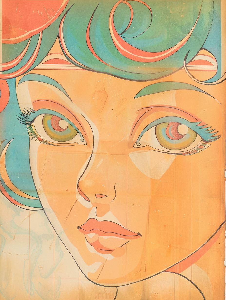 Vintage Pastel Portrait Studies - Image 3