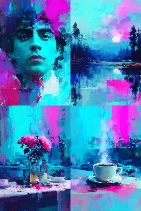 Neon Dreams in Cyan and Magenta