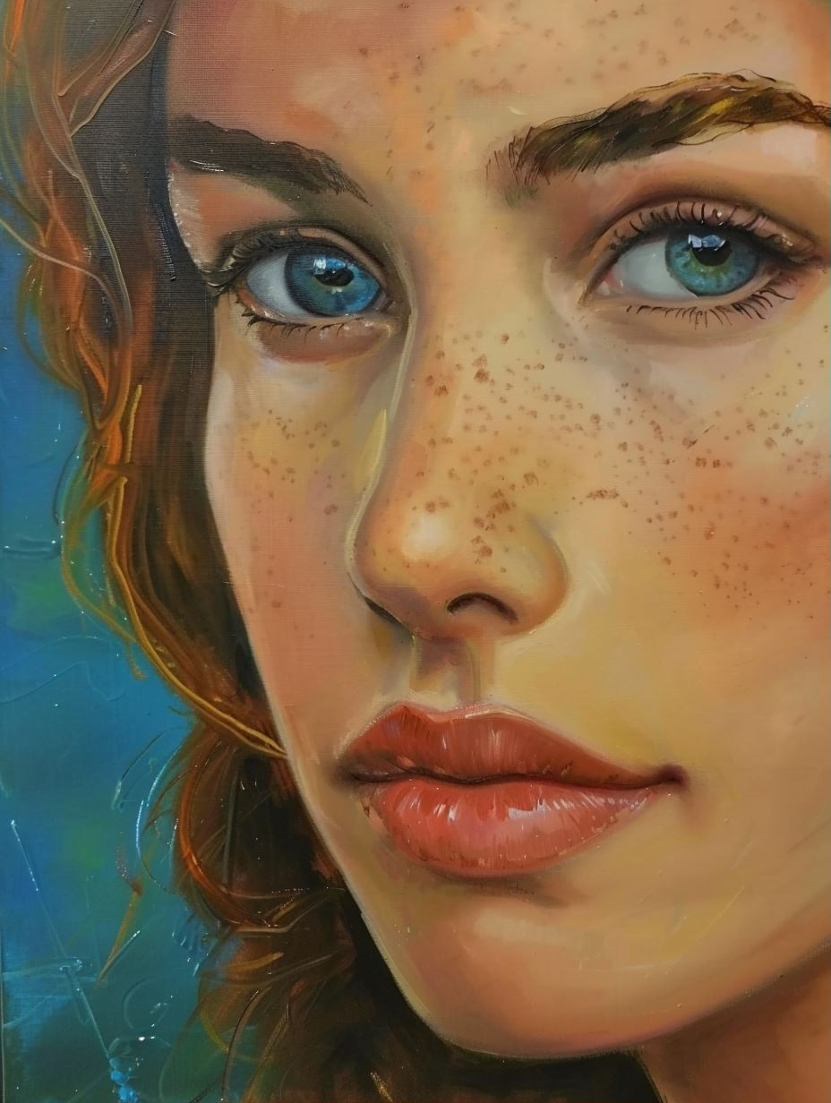 Ethereal Gazes: A Study of Feminine Portraits - Image 1